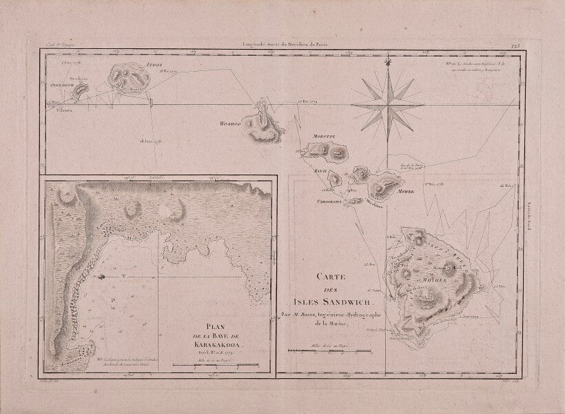 Cartes des Isles Sandwich 1787