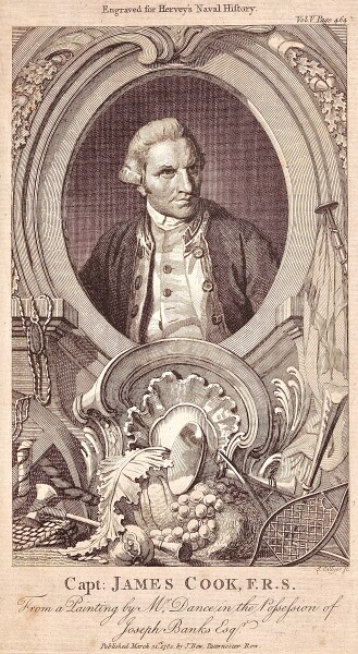 Captain Cook Portrait Engraved by Joseph Collyer