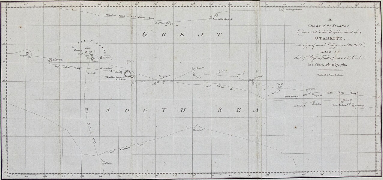 A chart of the islands discovered in the neighbourhood of Otaheite