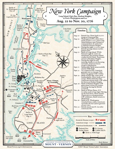 Mt Vernon Map of The New York Campaign