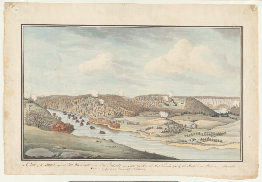 1776 View of Attack on Fort Washington