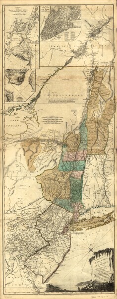 1776 Holland Map of New York and New Jersey
