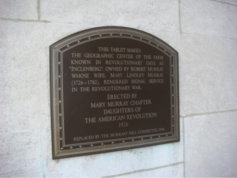 E40 - Plaque at the Site of Murray Mansion