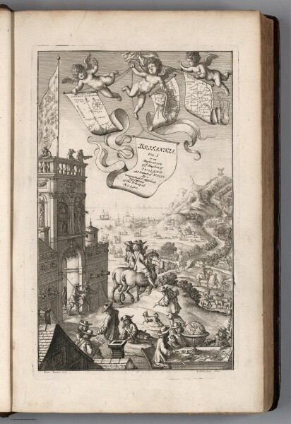 Britannia frontispiece by John Ogilby 1675