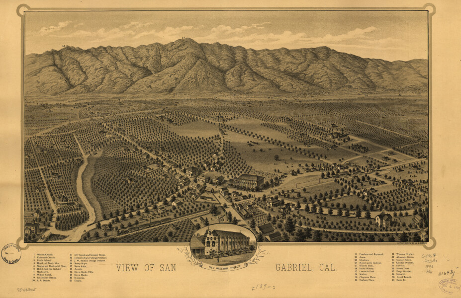 E65 - View of San Gabriel Cal