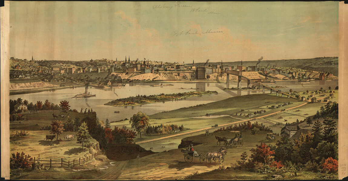 E66 - View of St Paul Minnesota - 1874