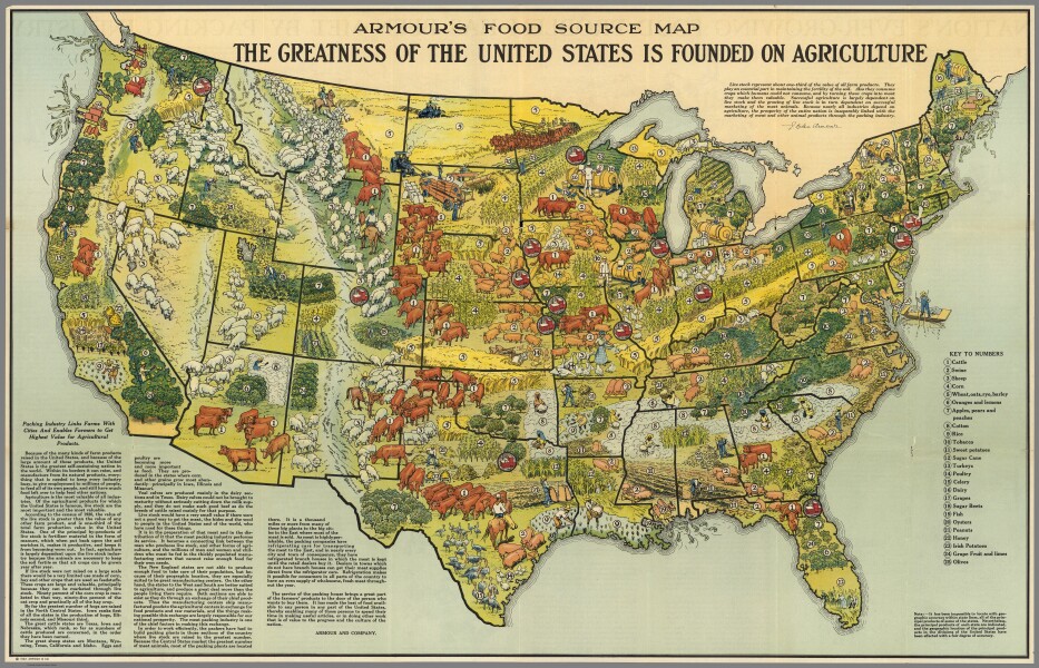 E68 - Armour s Food Source Map - 1922