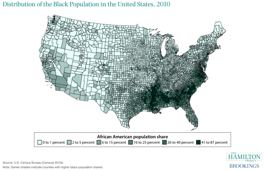 E68 - Blacks as Percent of Total Population 2010 