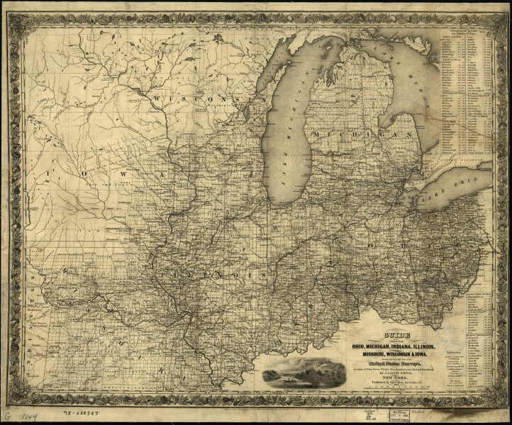 E72 - Guide Through Ohio Michigan Indiana Illinois Missouri Wisconsin and Iowa - J Calvin Smith - 1844