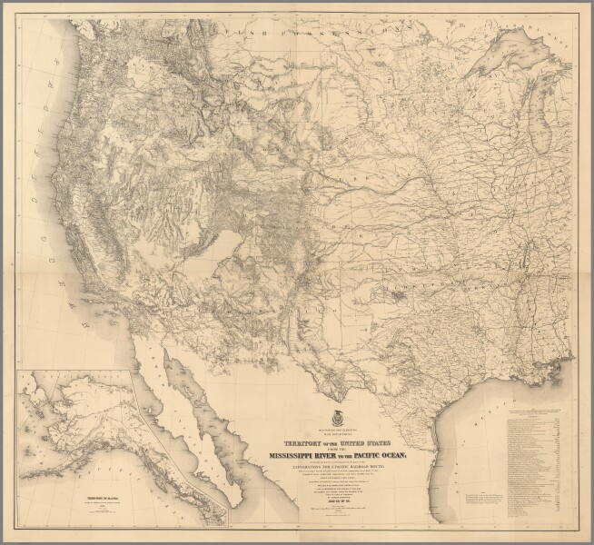 E73 - Territory Of The United States From The Mississippi River To The Pacific Ocean - Freyhold Warren and Kemble - 1868