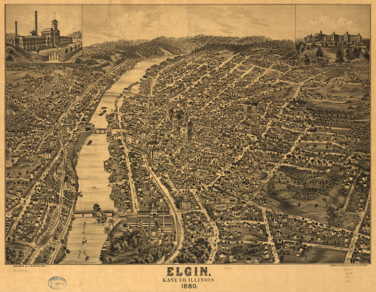 E74 - Elgin Kane Co Illinois - AB Upham - 1880