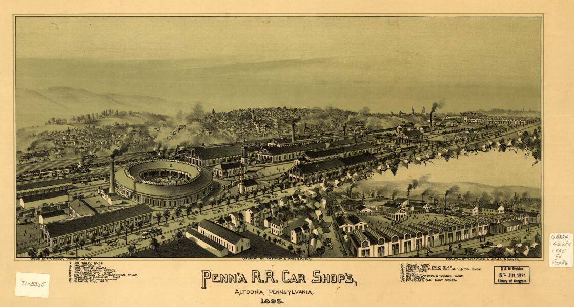 E80 - Penna RR car shops Altoona Pennsylvania - 1895