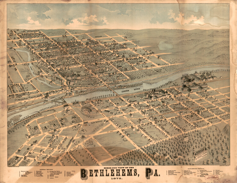 E80 - Birds-eye view of the Bethlehems Pa