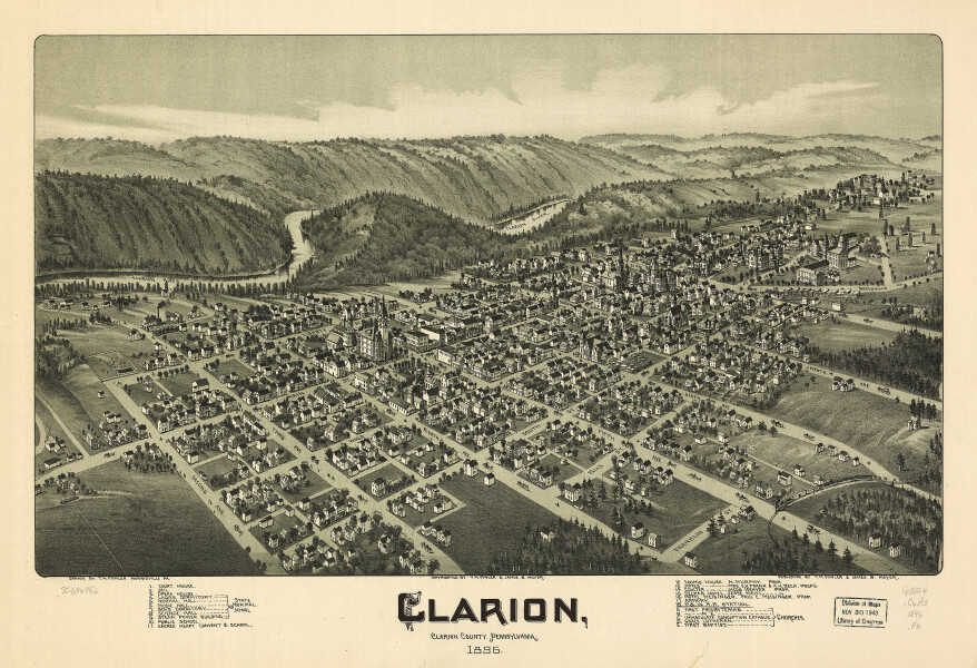 E80 - Clarion Clarion County Pennsylvania - 1896