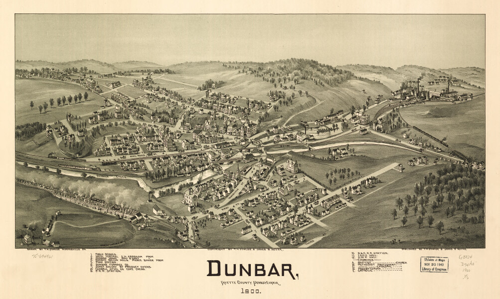 E80 - Dunbar Fayette County Pennsylvania - 1900