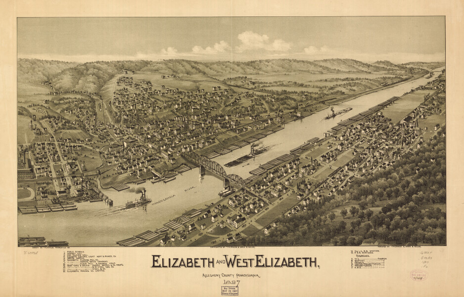 E80 - Elizabeth and West Elizabeth Allegheny County Pennsylvania - 1897