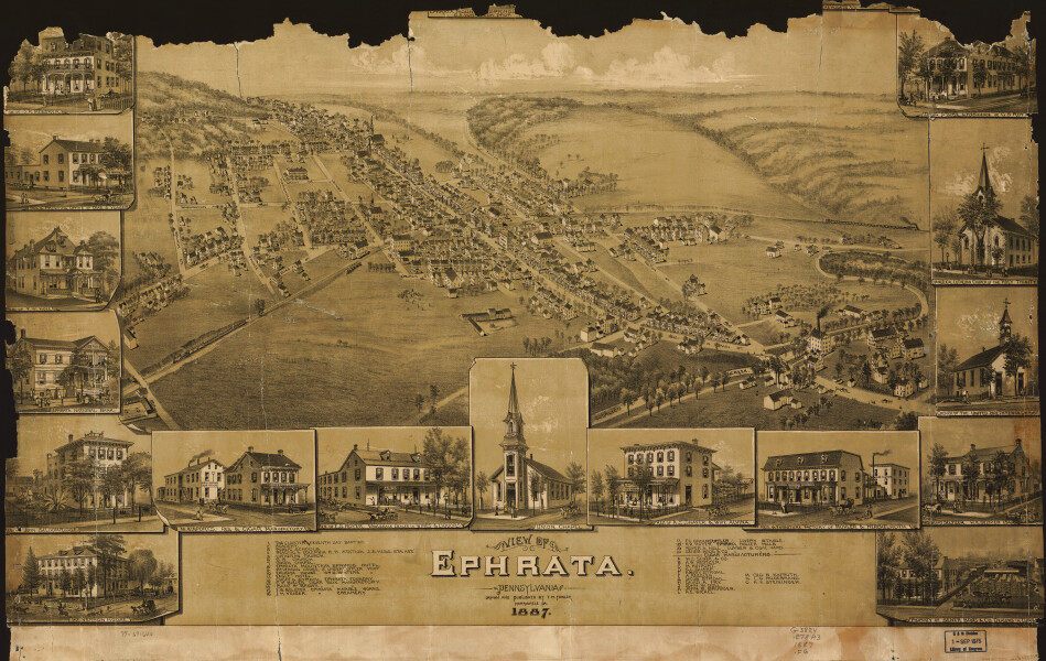 E80 - View of Ephrata Pennsylvania