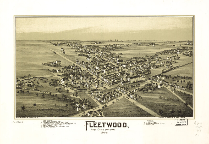 E80 - Fleetwood Berks County Pennsylvania - 1893