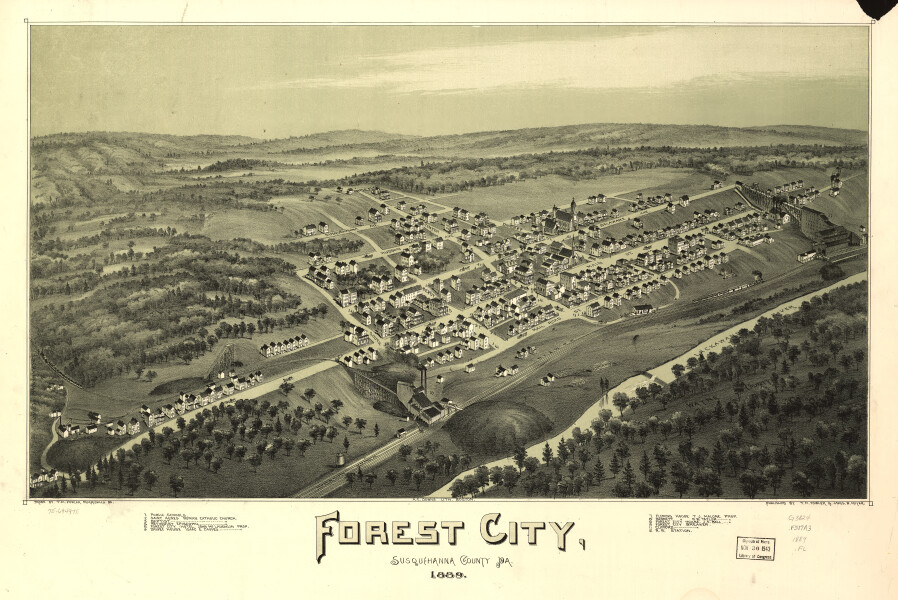 E80 -  Forest City Susquehanna County Pa - 1889