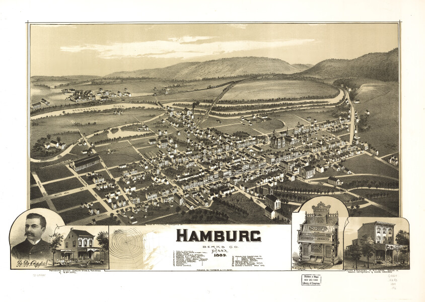 E80 - Hamburg Berks Co Penna - 1889