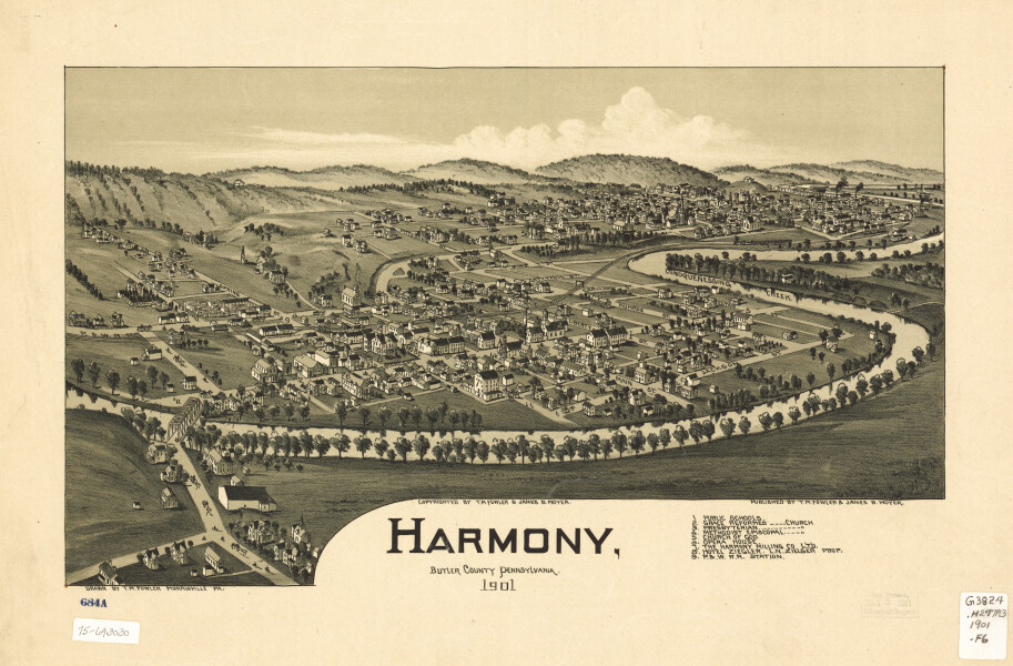 E80 - Harmony Butler County Pennsylvania - 1901