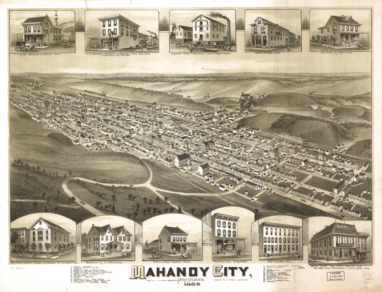 E80 - Mahanoy City Pennsylvania - 1889