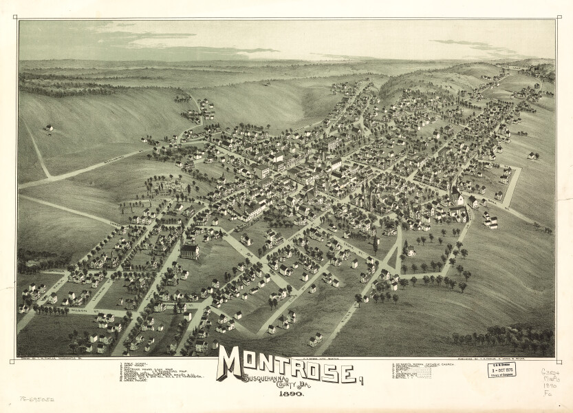 E80 - Montrose Susquehanna County Pennsylvania - 1890