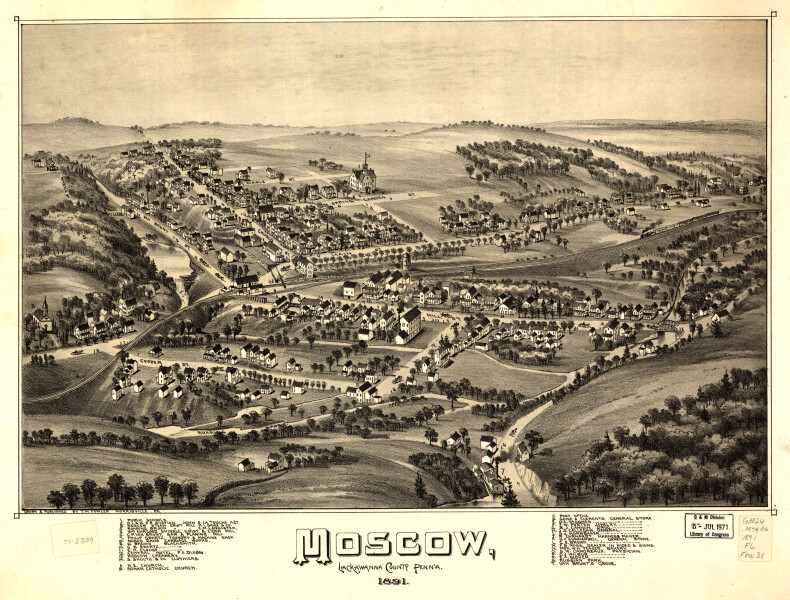 E80 - Moscow Lackawanna County Pennsylvania - 1891