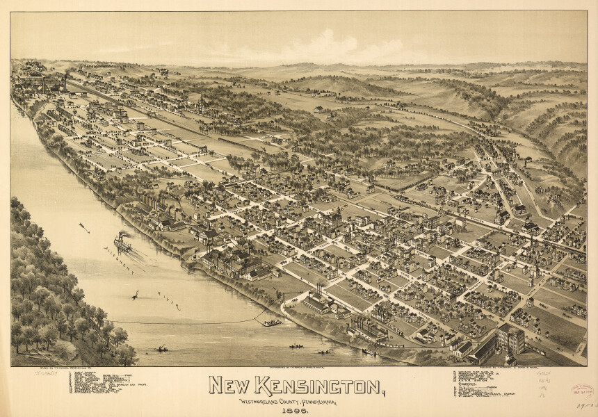 E80 - New Kensington Westmoreland County Pennsylvania - 1896