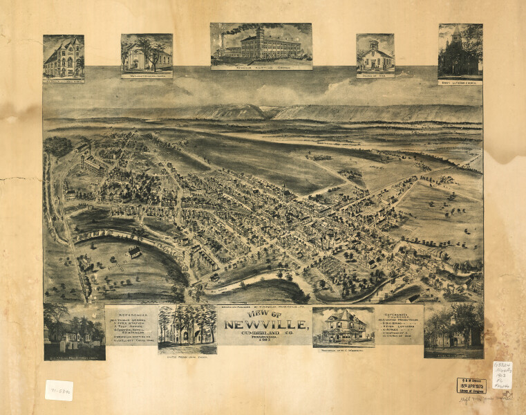 E80 - View of Newville Cumberland Co Pennsylvania - 1903