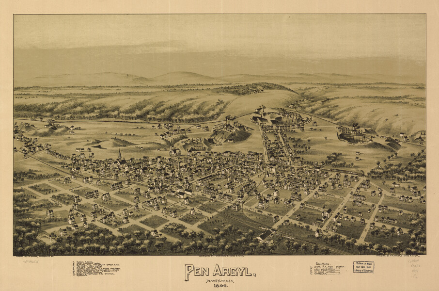 E80 - Pen Argyl Pennsylvania - 1894