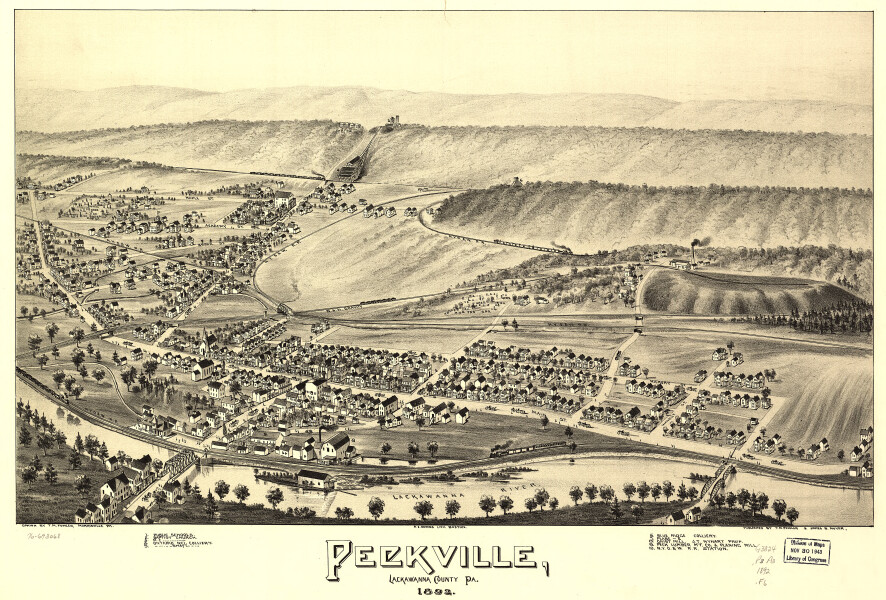 E80 - Peckville Lackawanna County Pennsylvania - 1892