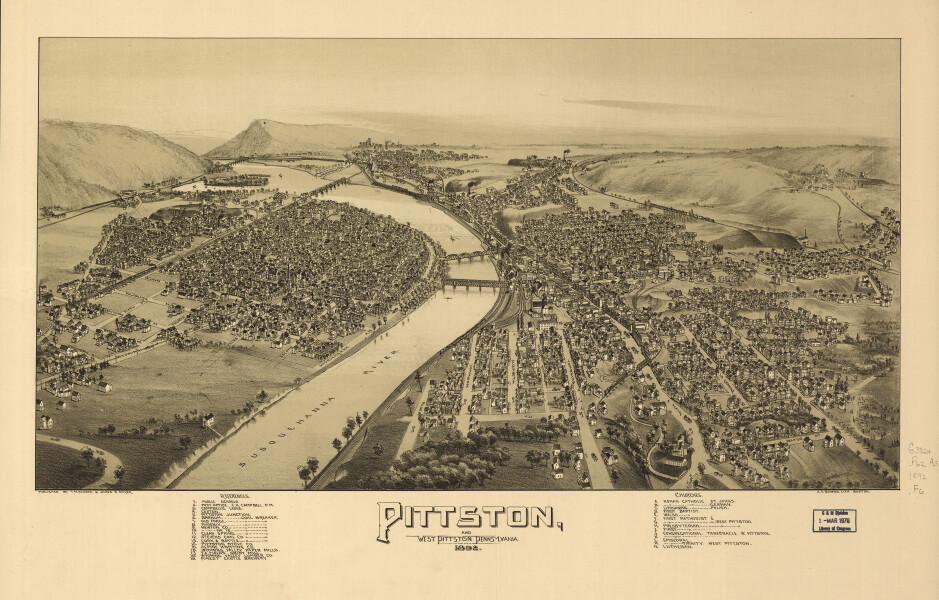 E80 - Pittston and West Pittston Pennsylvania - 1892