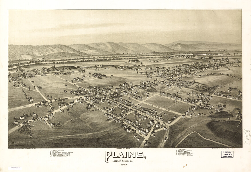 E80 - Plains Luzerne County Pennsylvania - 1892