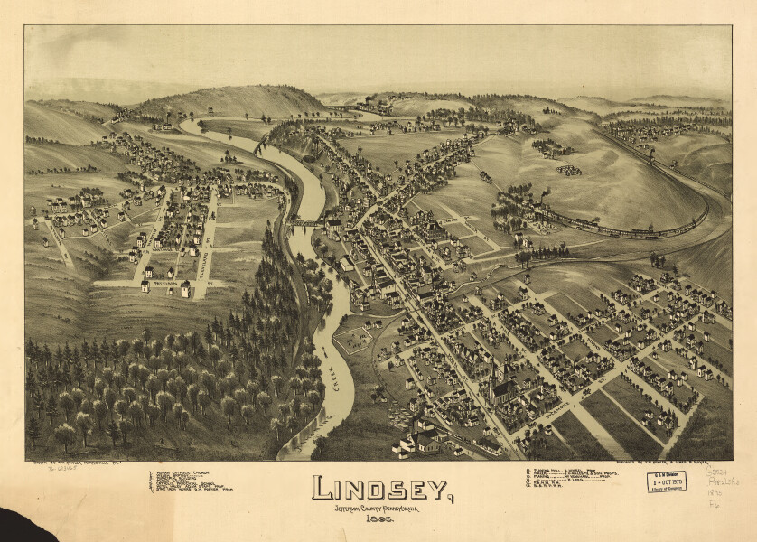 E80 - Lindsey Jefferson County Pennsylvania - 1895