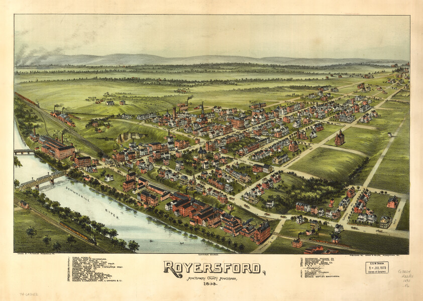 E80 - Royersford Montgomery County Pennsylvania - 1893