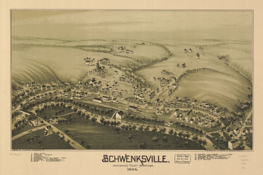 E80 - Schwenksville Montgomery County Pennsylvania - 1894