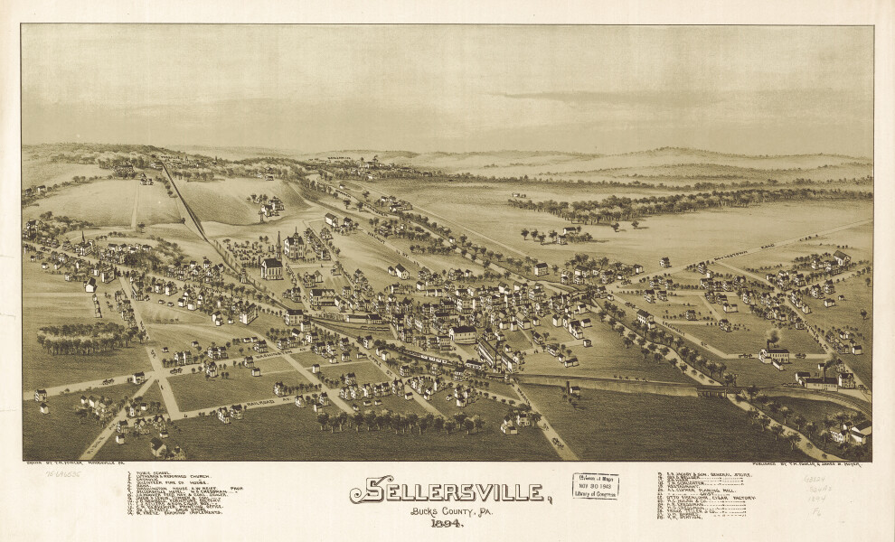 E80 - Sellersville Bucks County Pa - 1894