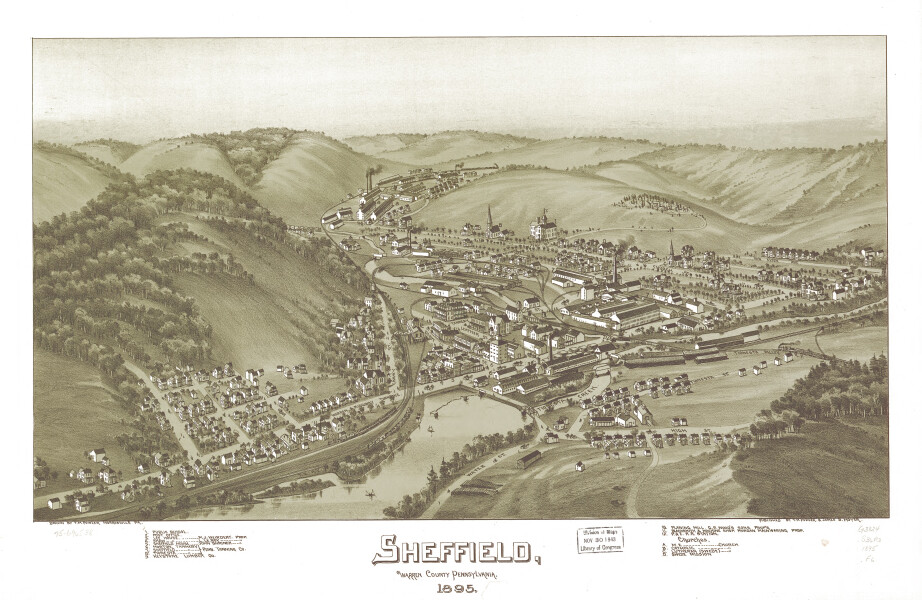 E80 - Sheffield Warren County Pennsylvania - 1895