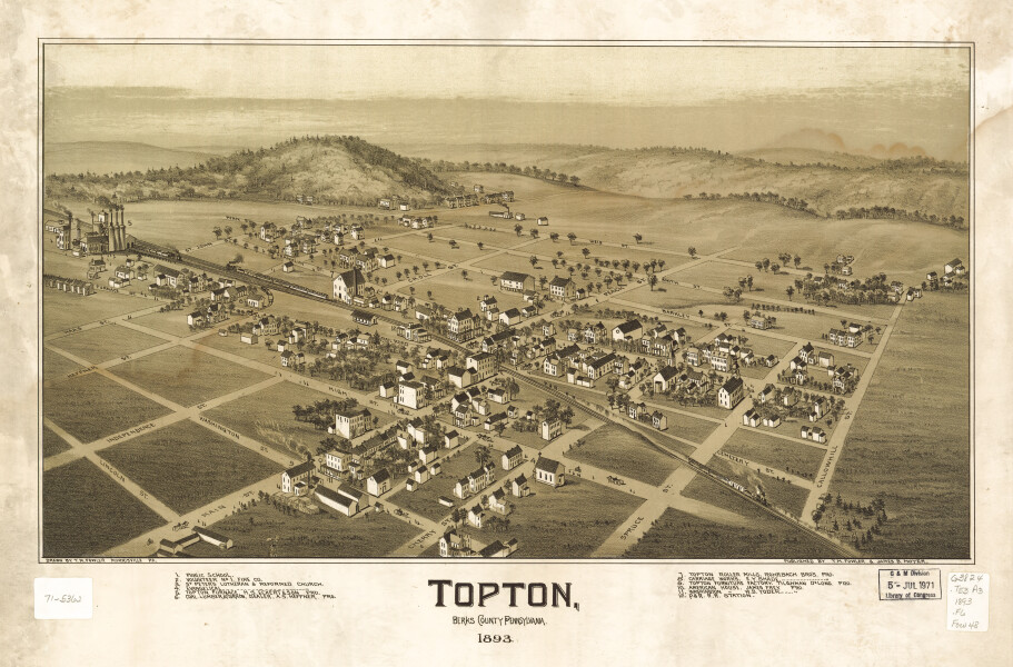 E80 - Topton Berks County Pennsylvania - 1893