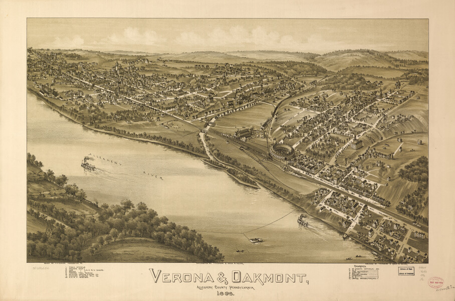 E80 - Verona and Oakmont Allegheny County Pennsylvania - 1896