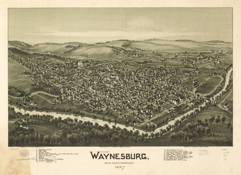 E80 - Waynesburg Greene County Pennsylvania - 1897