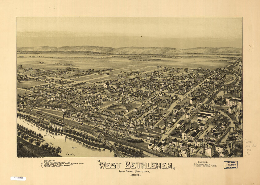 E80 - West Bethlehem Lehigh County Pennsylvania - 1894