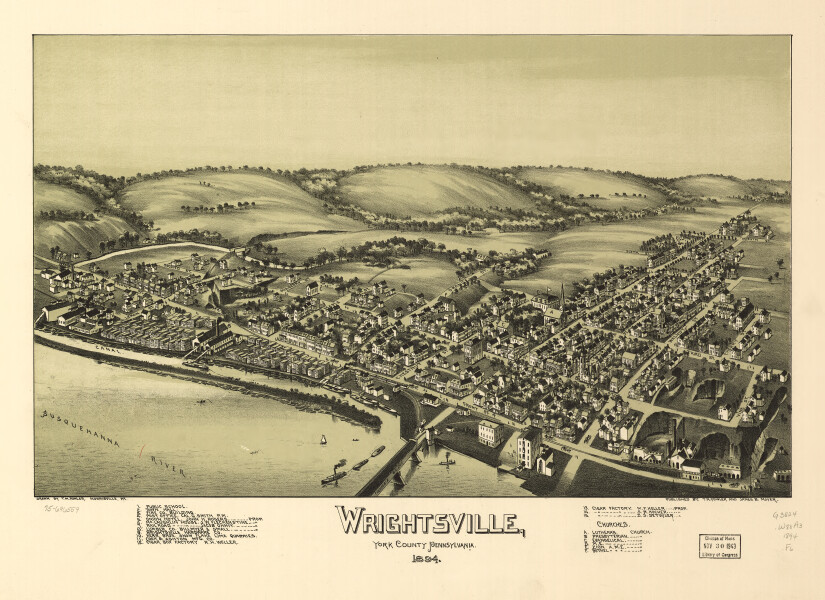 E80 - Wrightsville York County Pennsylvania - 1894