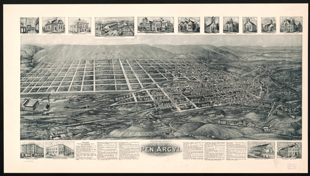 E80 -  Aero view of Pen Argyl Pennsylvania - 1916