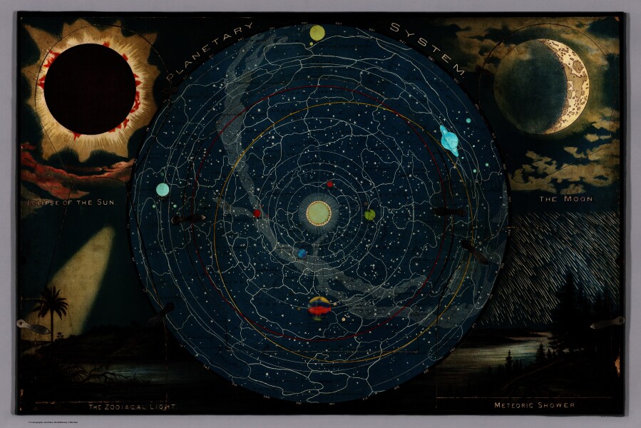 E84 - backlit Planetary System Eclipse of the Sun The Moon The Zodiacal Light Meteoric Shower