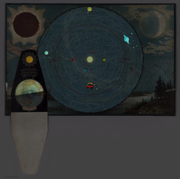 E84 - (backlit) Planetary System... (Flap open showing) A Movable Diagram Showing the Succession of Day and Night.