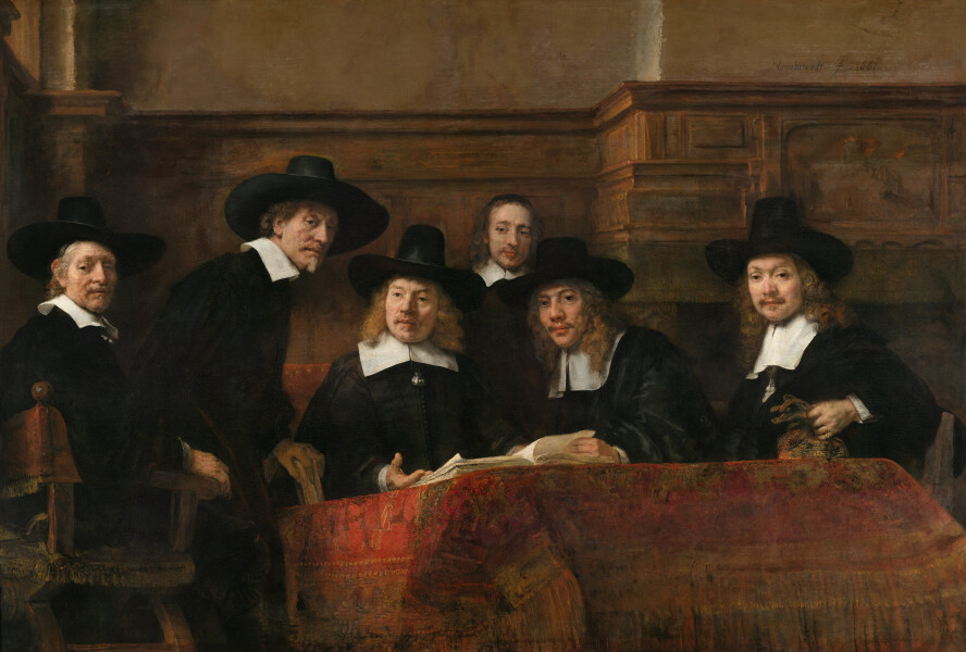 E86 - Syndics of the Drapers' Guild - 1662 by Rembrandt