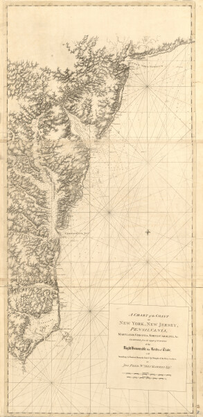 E89 - A Chart of the Coast New York New Jersey Pensilvania