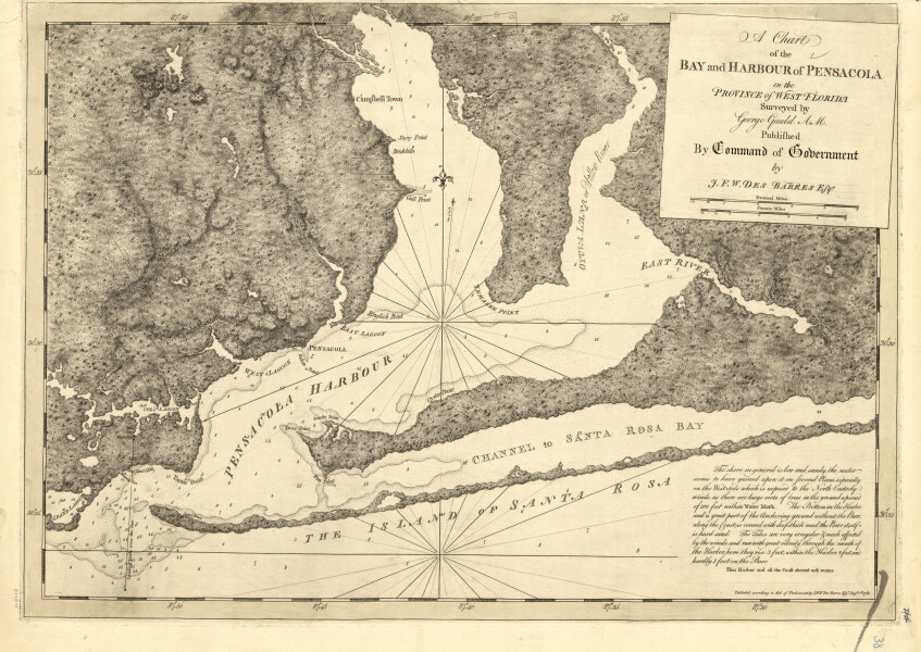 E89 - A Chart of the Bay and Harbour of Pensacola